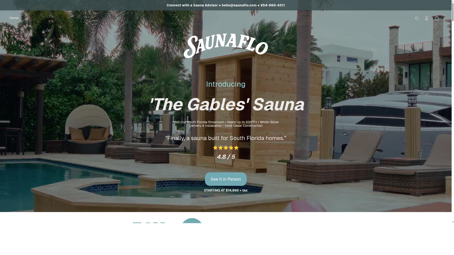 SaunaFlo website